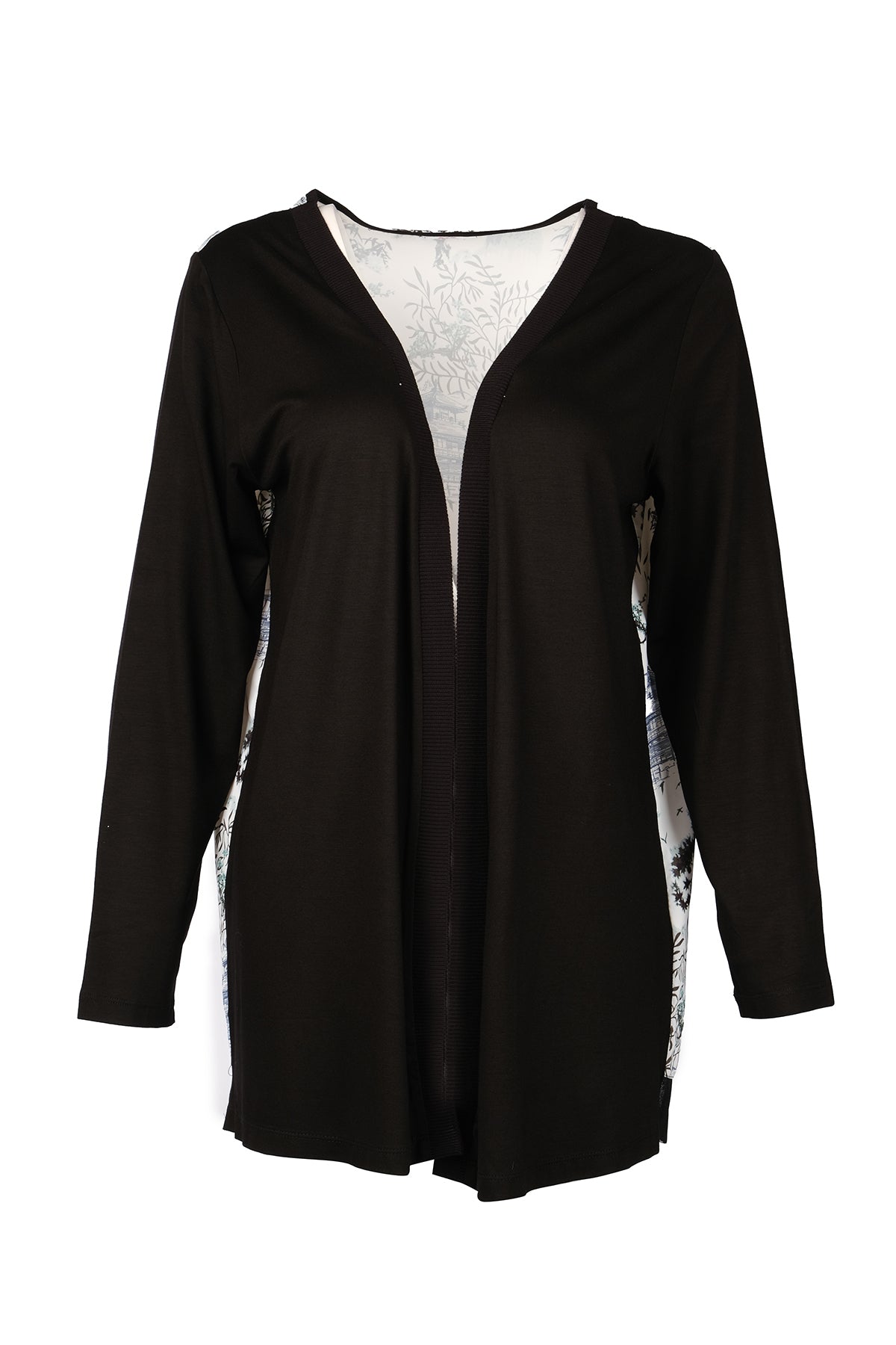 Vedi-bb Kadın Uzun Kol V Yaka Midi Hırka - Minimalist Stil
