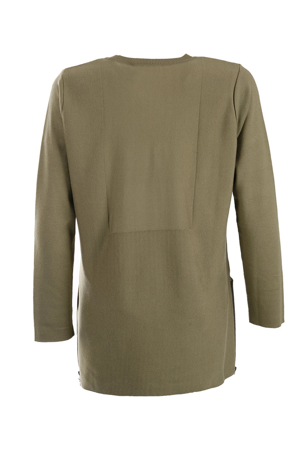Vedi-bb Oversize Uzun Kol Midi Kazak - Minimalist Günlük Stil