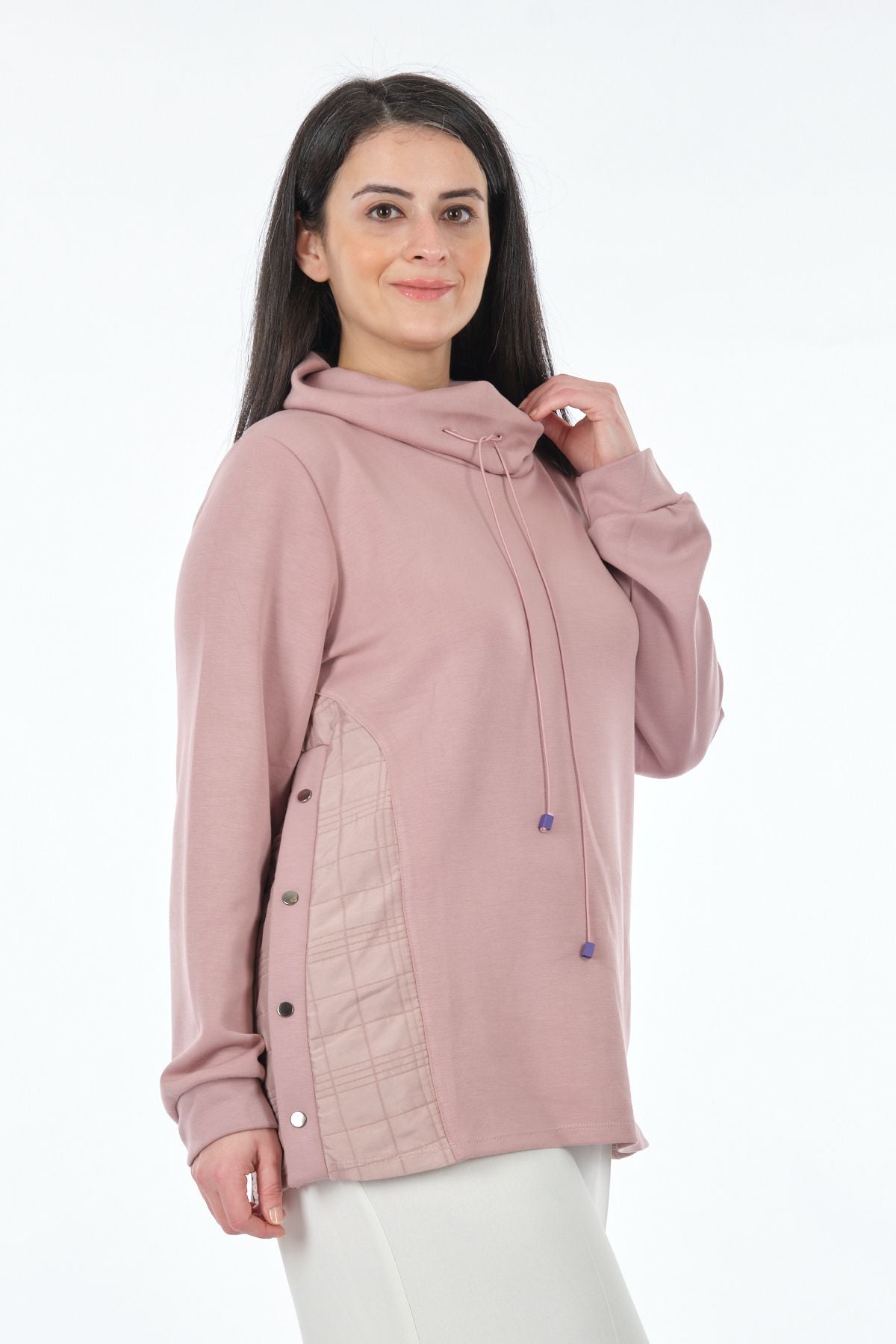 Vedi-bb Kadın Oversize Kapüşonlu Sweatshirt - Rahat ve Şık Günlük Stil