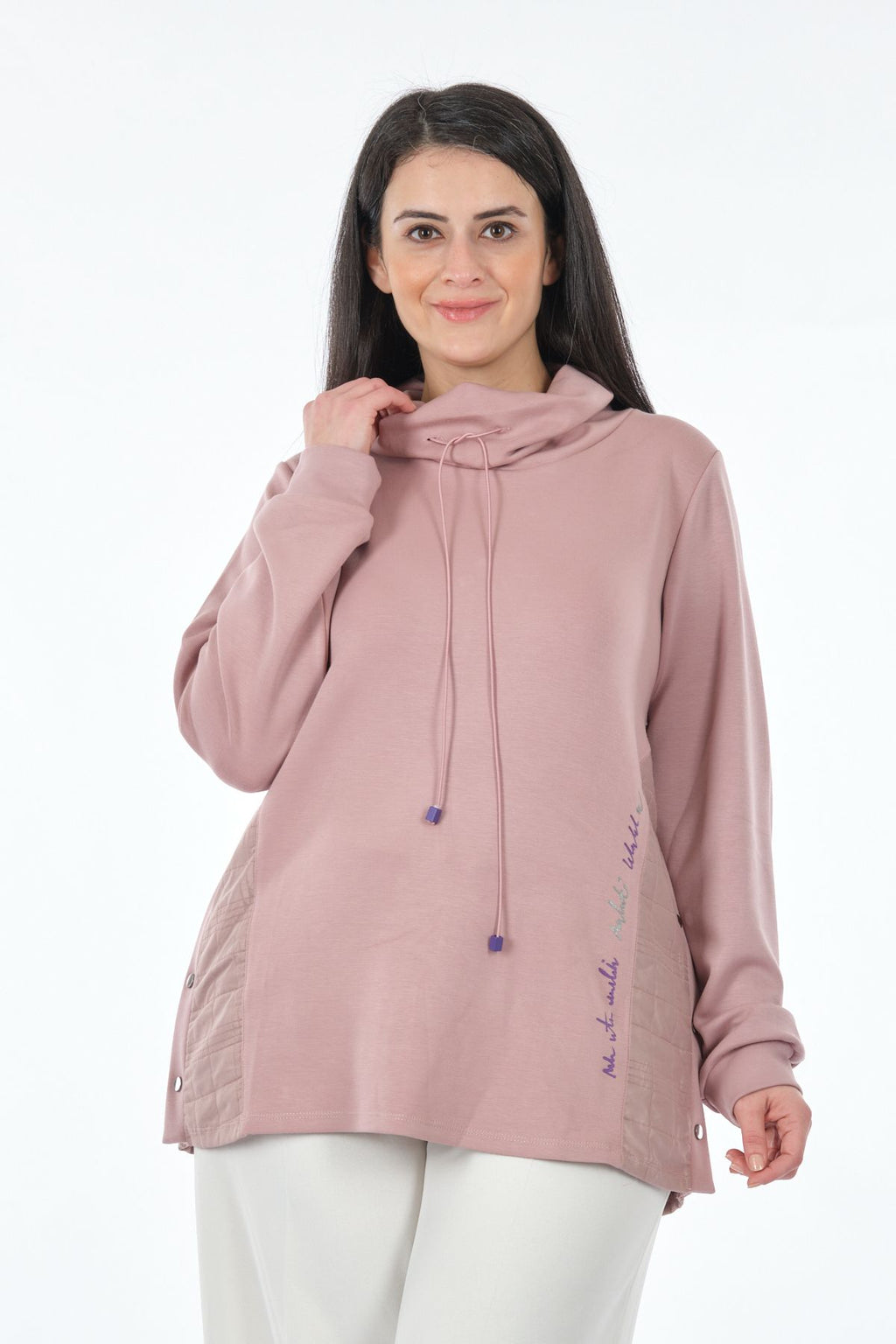 Vedi-bb Kadın Oversize Kapüşonlu Sweatshirt - Rahat ve Şık Günlük Stil