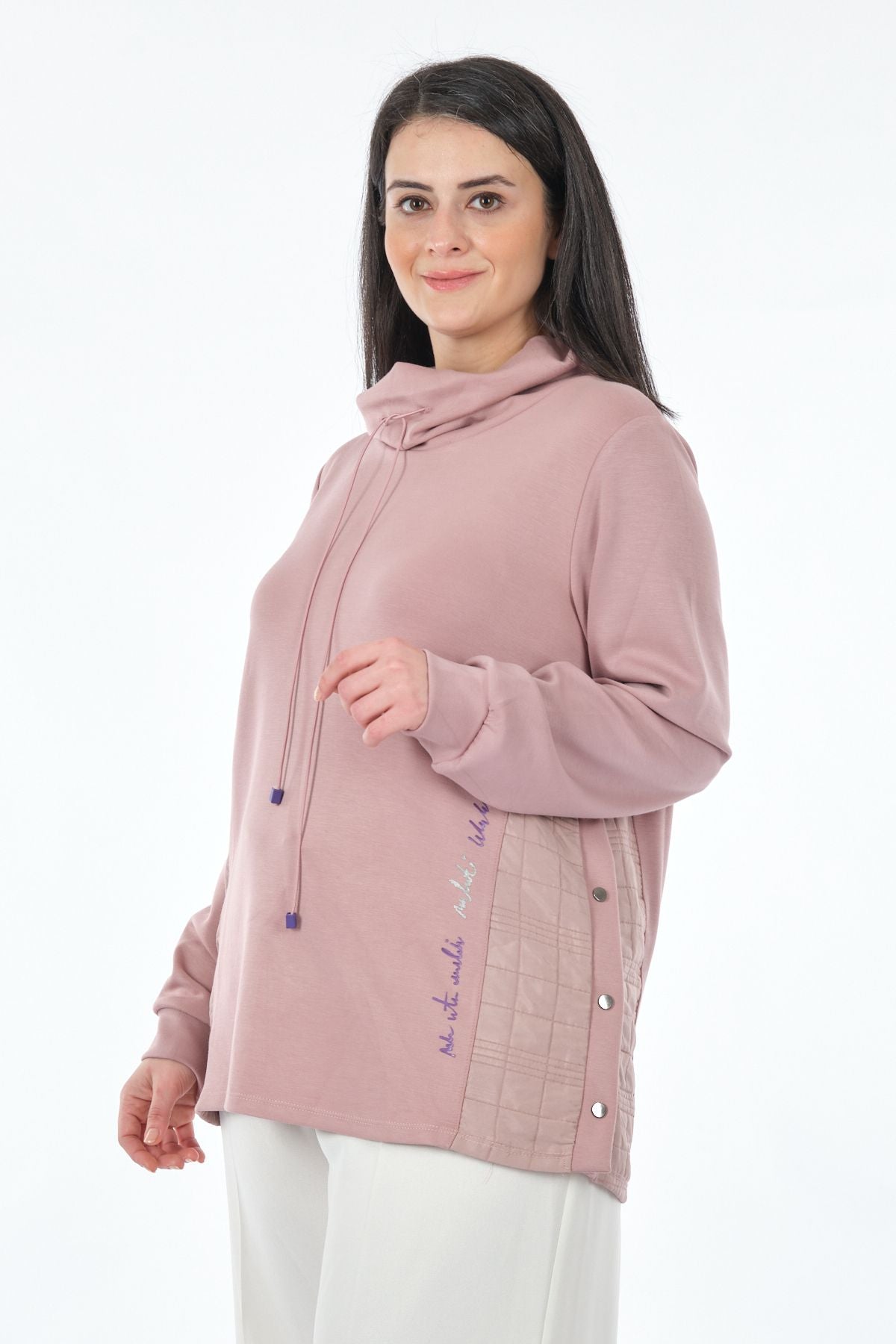 Vedi-bb Kadın Oversize Kapüşonlu Sweatshirt - Rahat ve Şık Günlük Stil