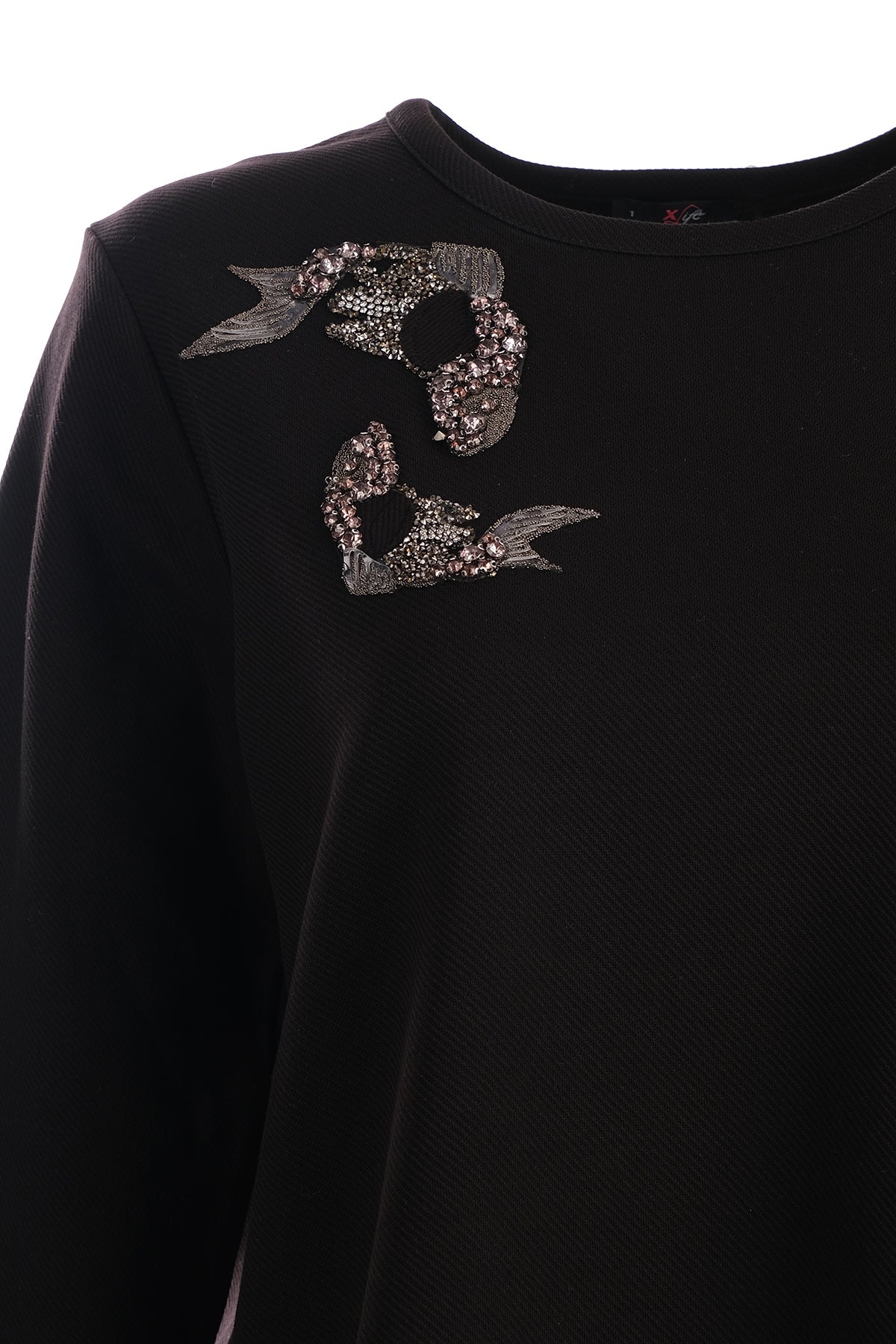 Vedi-bb Kadın Oversize Minimalist Sweatshirt - Günlük Kullanım Translation missing: ar.content.product_image_secondary