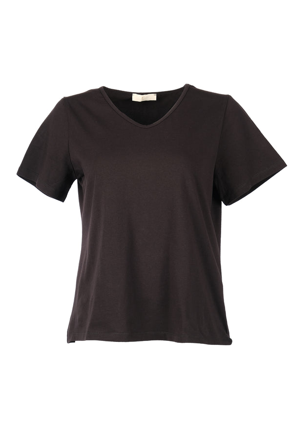 Vedi-bb Oversize V Yaka Kadın T-Shirt - Minimalist Stil