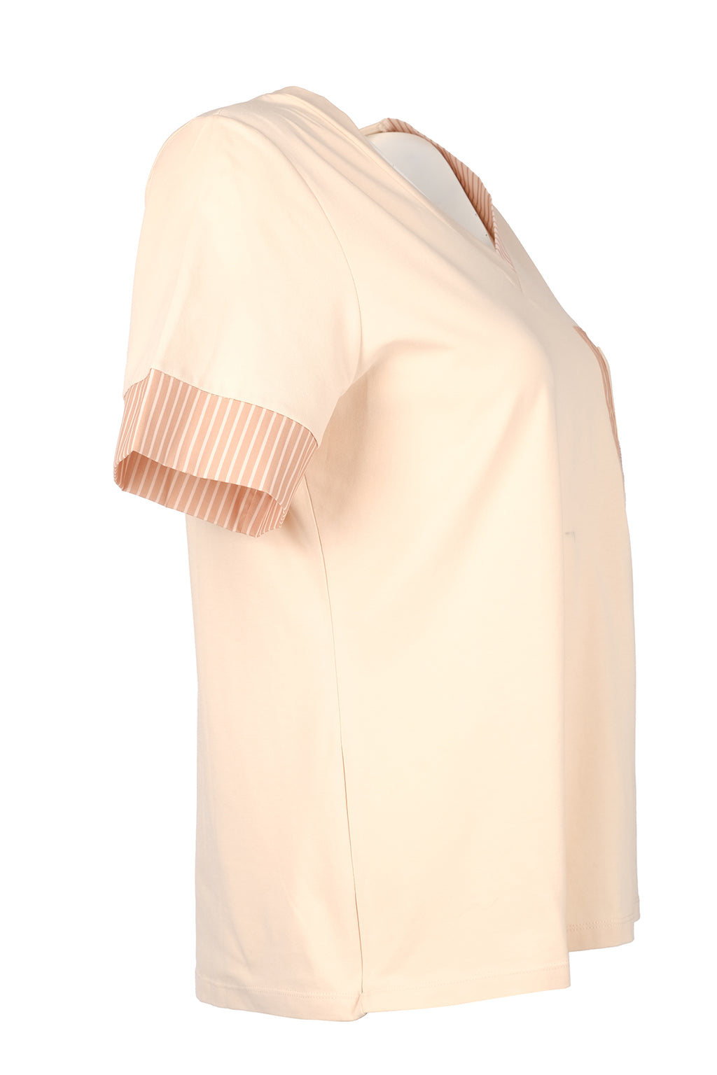 Vedi-bb Minimalist V Yaka Kısa Kol Kadın T-Shirt - Günlük Kombinleriniz İçin