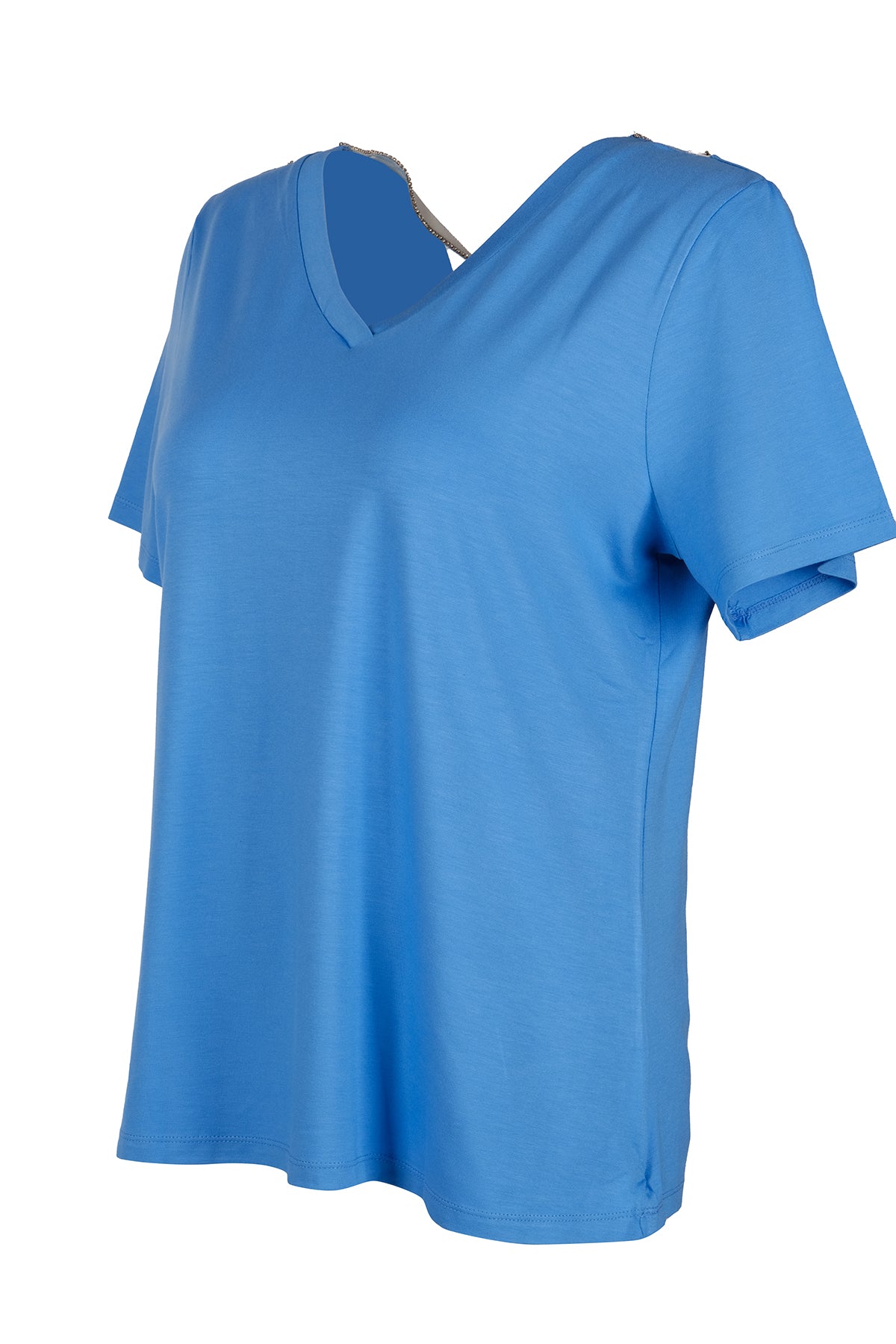 Vedi-bb Minimalist Oversize V Yaka Kadın T-Shirt - Kısa Kol Translation missing: tr.content.product_image_secondary