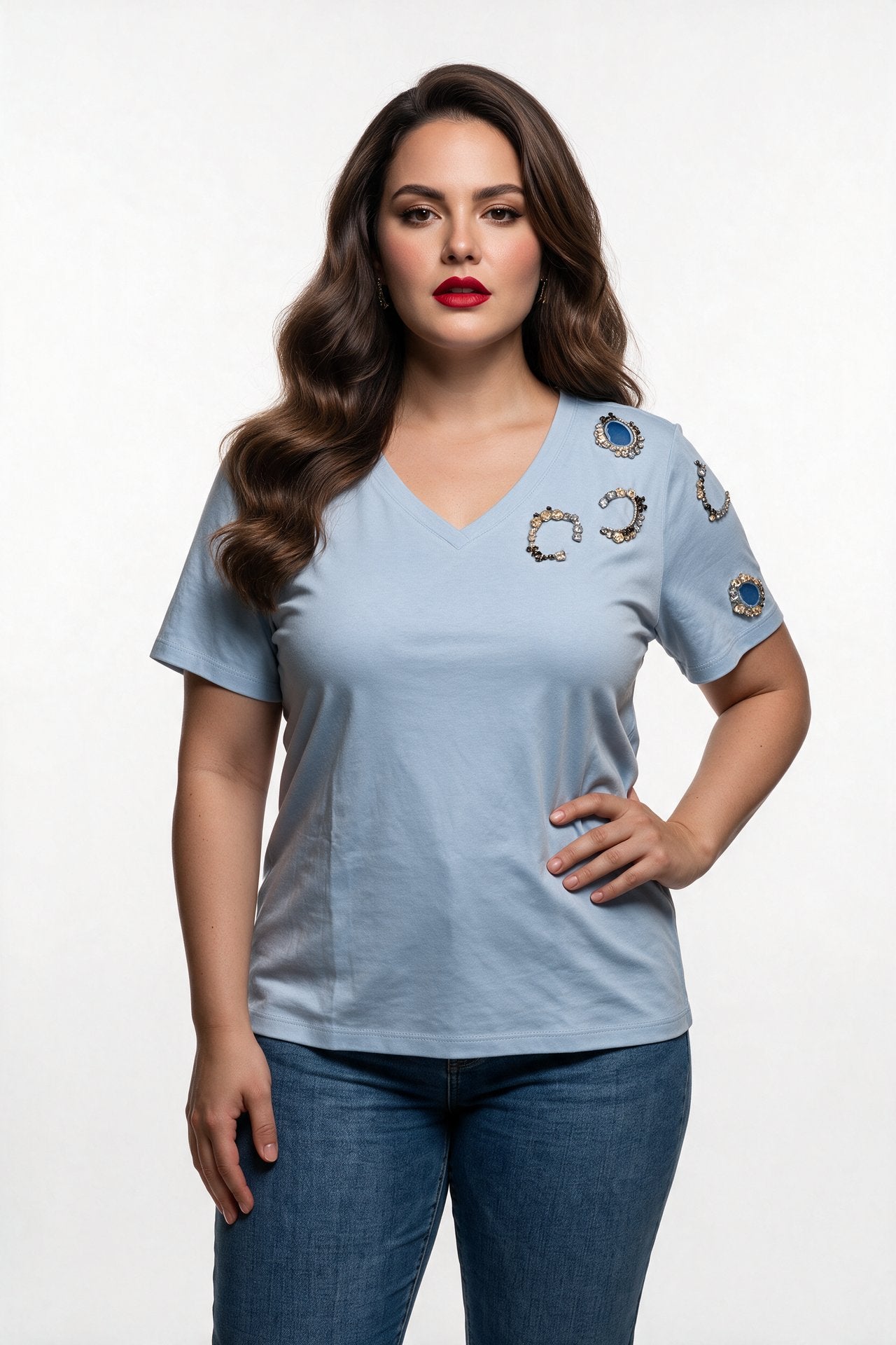 Vedi-bb Kadın T-Shirt 26XY7007 İkincil görsel
