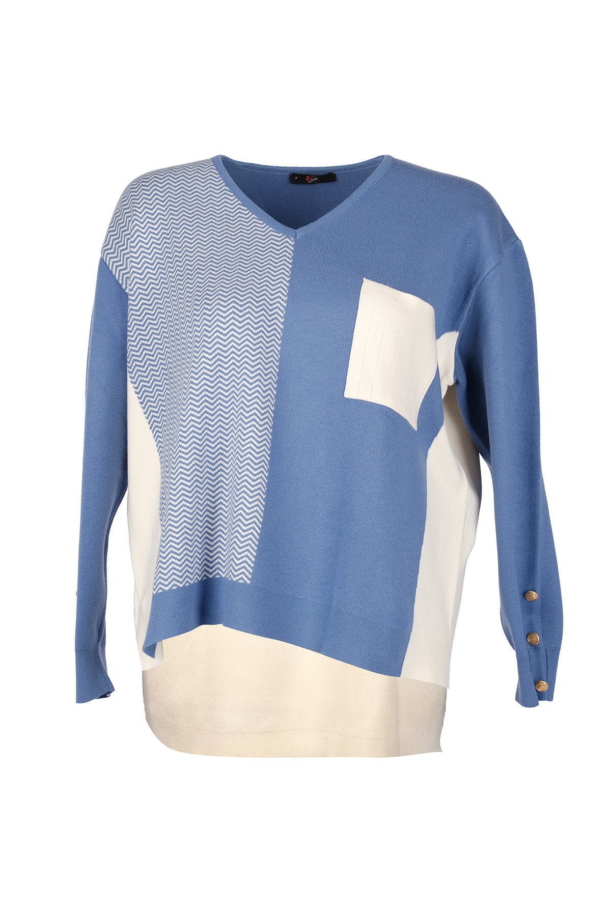 Vedi-bb Oversize V Yaka Triko Kazak - Minimalist Stil - Günlük Translation missing: ar.content.product_image_main