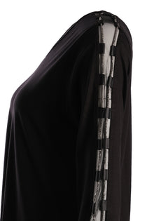 Vedi-bb Minimalist V Yaka 3/4 Kol Kadın Bluz - Günlük & Özel Gün