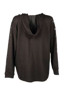 Vedi-bb Oversize Kapüşonlu Uzun Kol Kadın Sweatshirt - Günlük Rahat Şık