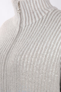Vedi-bb Oversize Yüksek Yakalı Balon Kol Kadın Ceket - Minimalist Tarz