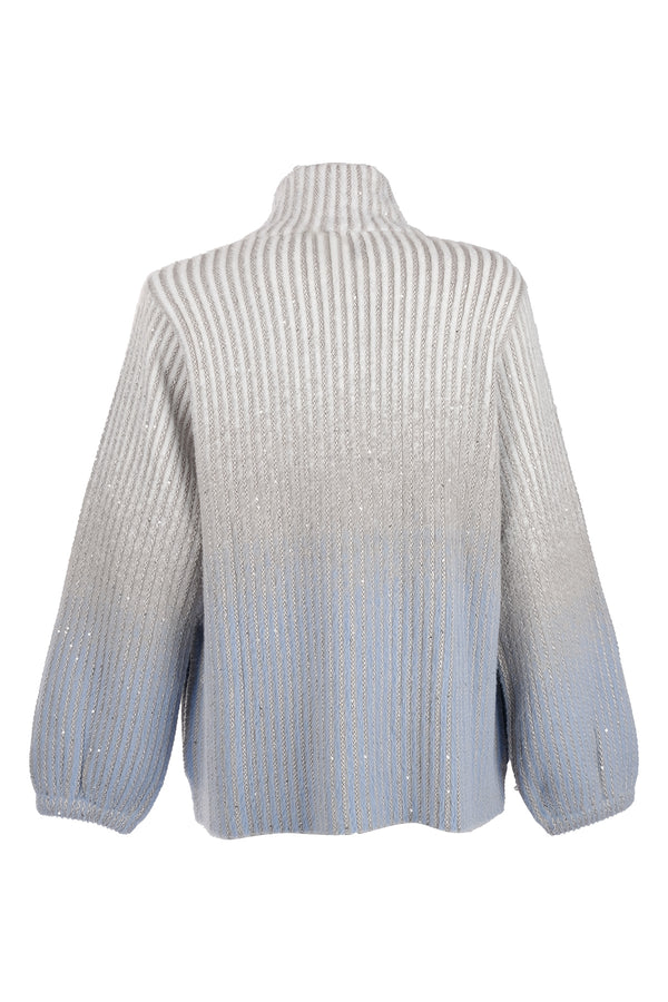 Vedi-bb Oversize Yüksek Yakalı Balon Kol Kadın Ceket - Minimalist Tarz