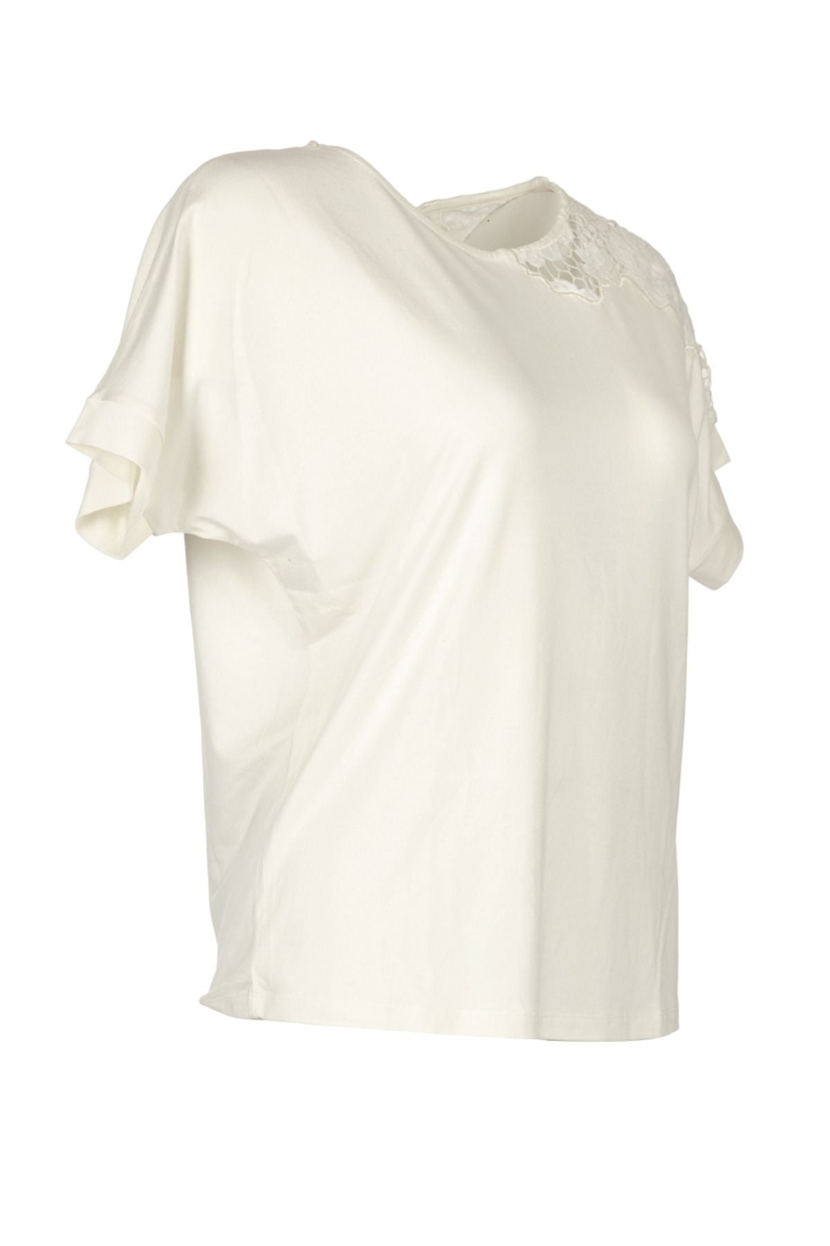 Vedi Oversize Dantelli Kadın Bluz - Minimalist Stil Translation missing: ar.content.product_image_secondary
