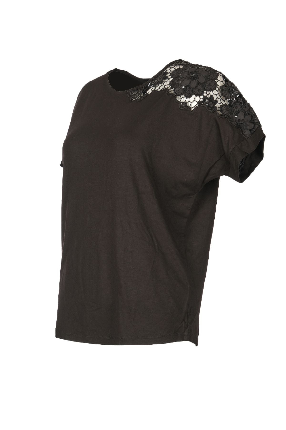 Vedi Oversize Dantelli Kadın Bluz - Minimalist Stil