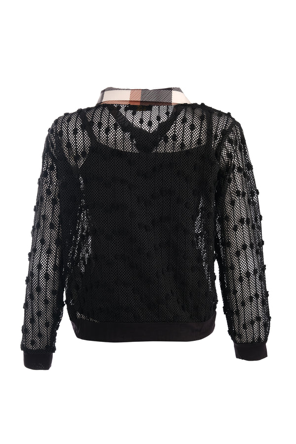 Vedi Oversize Uzun Kol Minimalist File Detaylı Kadın Bluz
