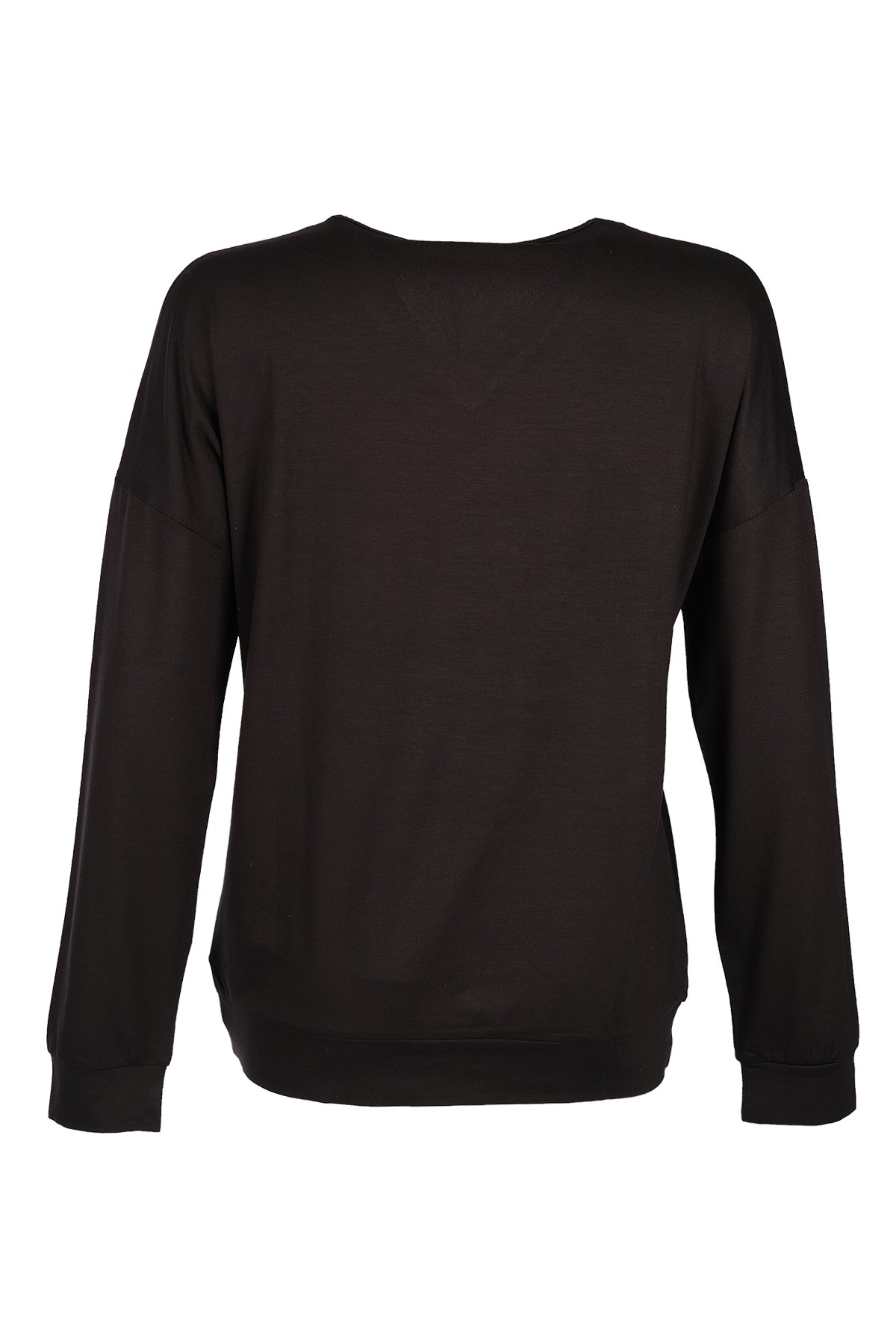Vedi Minimalist Oversize V Yaka Uzun Kol Kadın Bluz VD4104