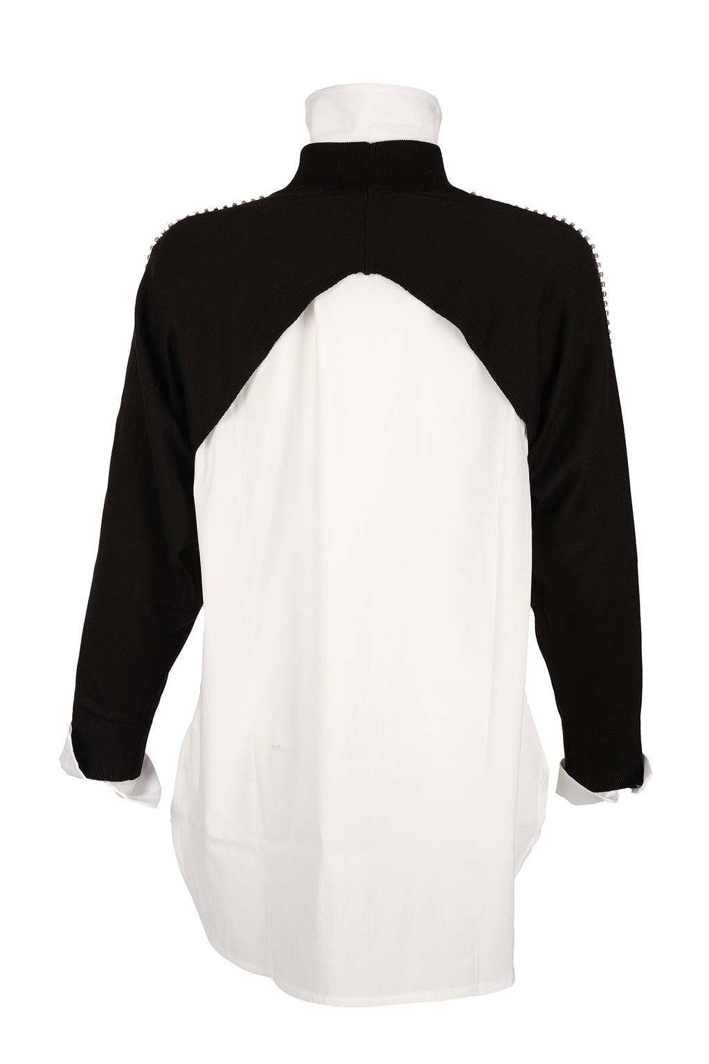 Vedi Oversize Boğazlı Uzun Kol Minimalist Kadın Bolero - VD4030