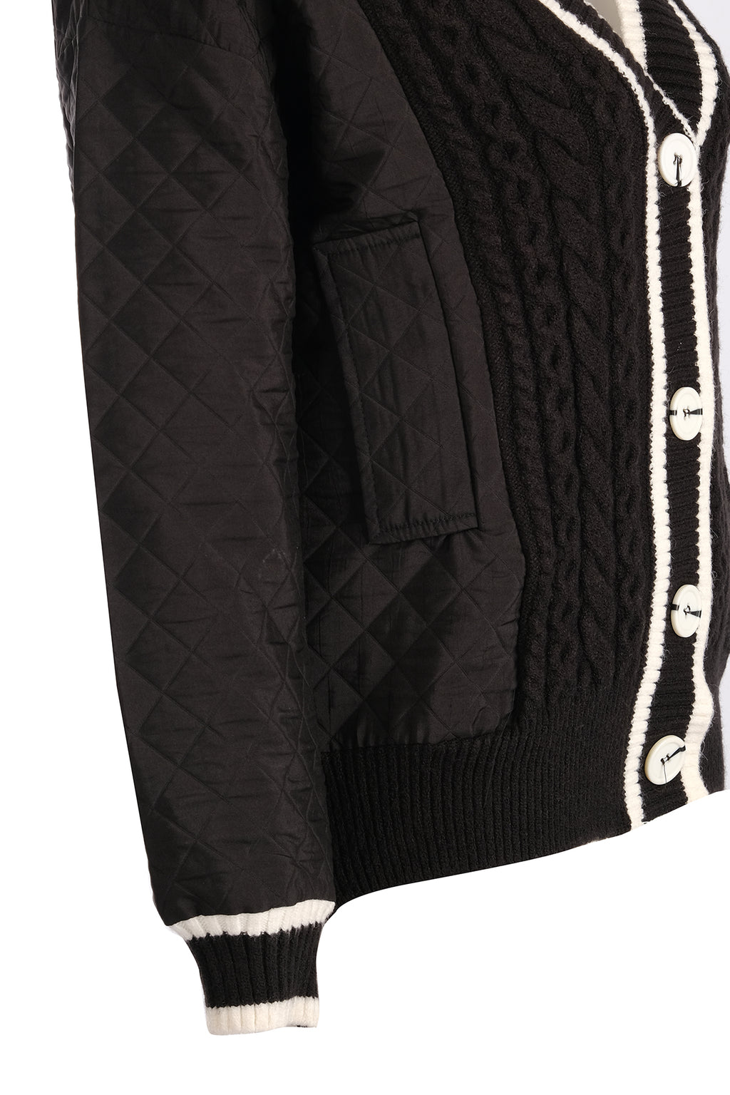 Vedi Oversize V Yaka Kabartmalı Kadın Hırka - Günlük & Şık