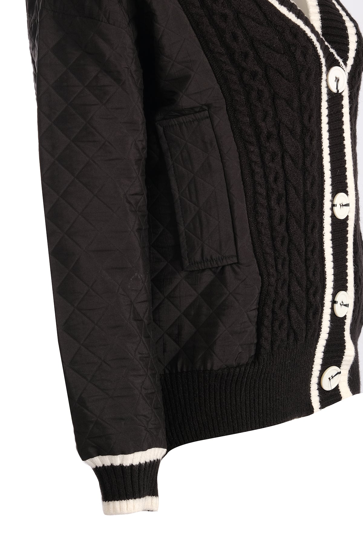 Vedi Oversize V Yaka Kabartmalı Kadın Hırka - Günlük & Şık