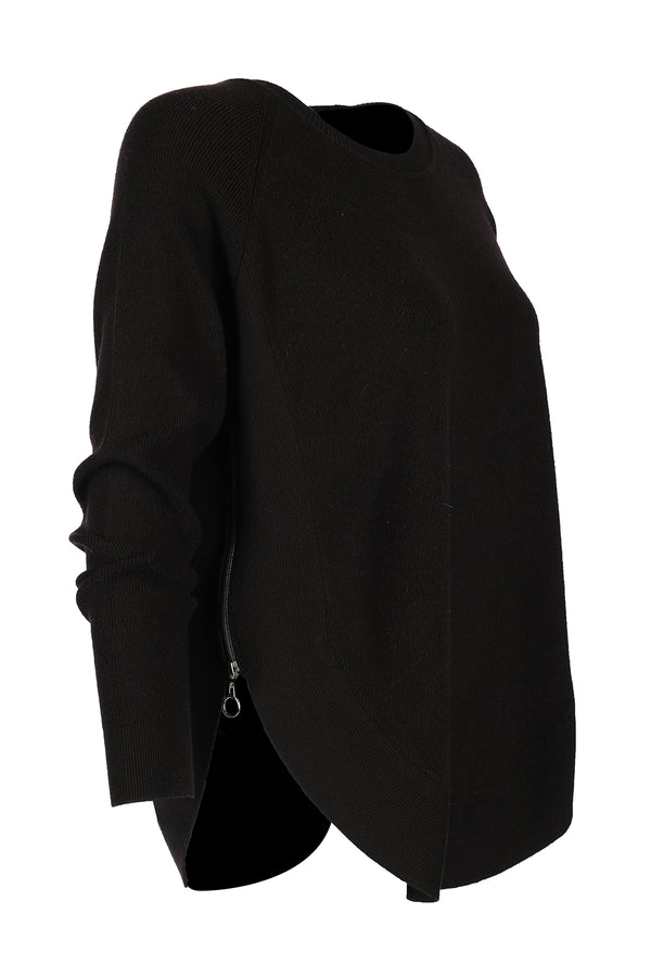Vedi Oversize Yuvarlak Yaka Uzun Kol Minimalist Kadın Kazak