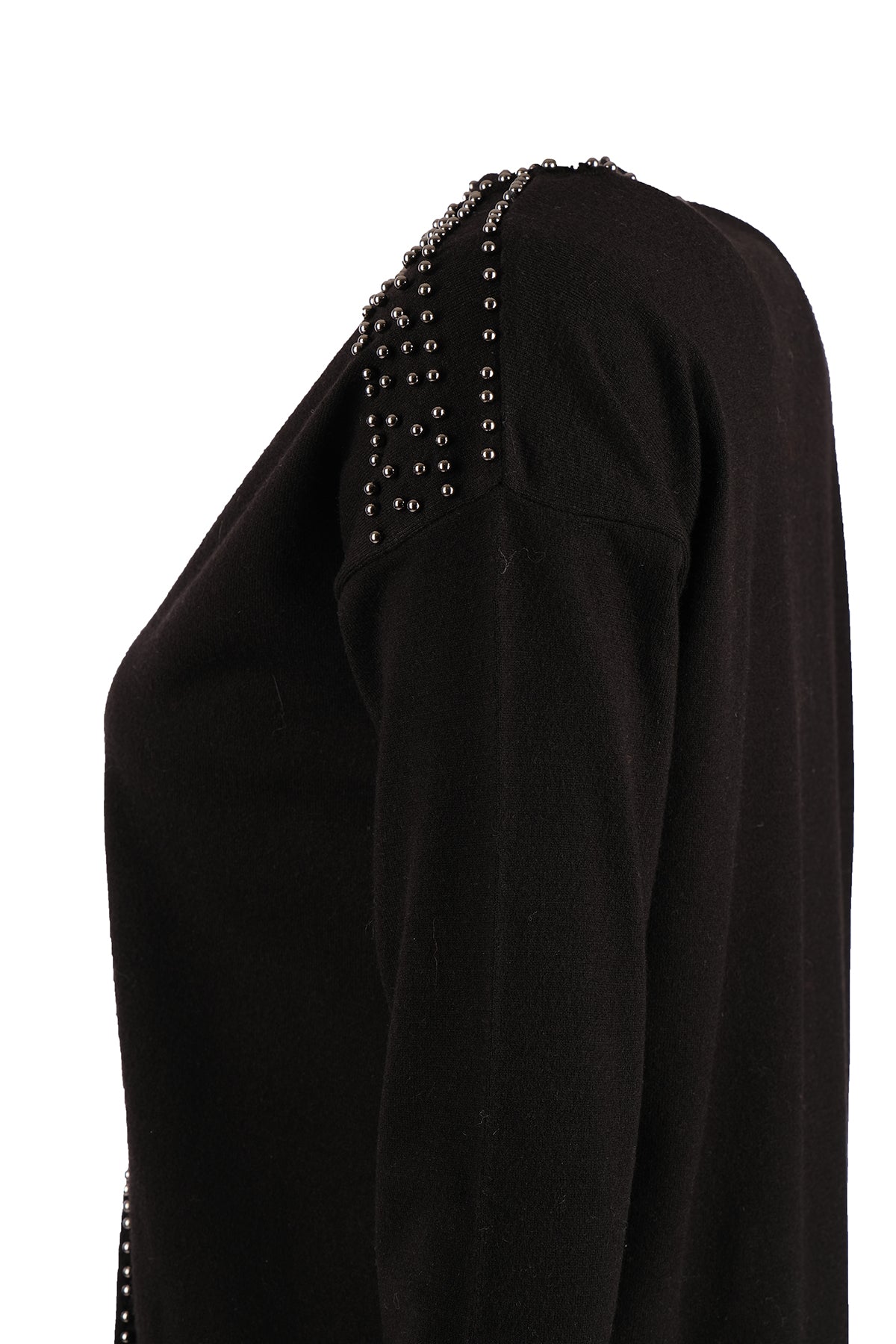 Vedi V Yaka Oversize Minimalist Kadın Kazak - Uzun Kol