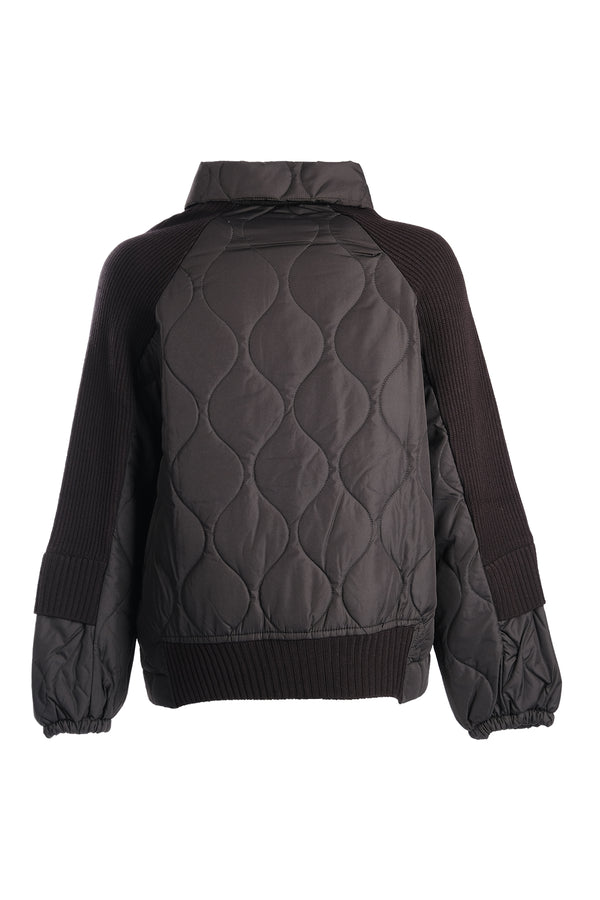 Vedi Oversize Crop Triko Kapitone Kadın Mont - Günlük Stil