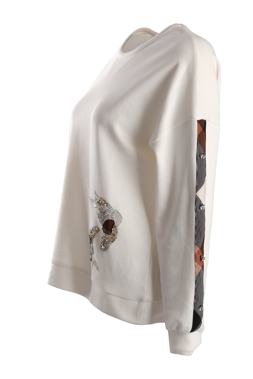 Vedi Oversize Nakışlı Kadın Sweatshirt - Minimalist Günlük Stil