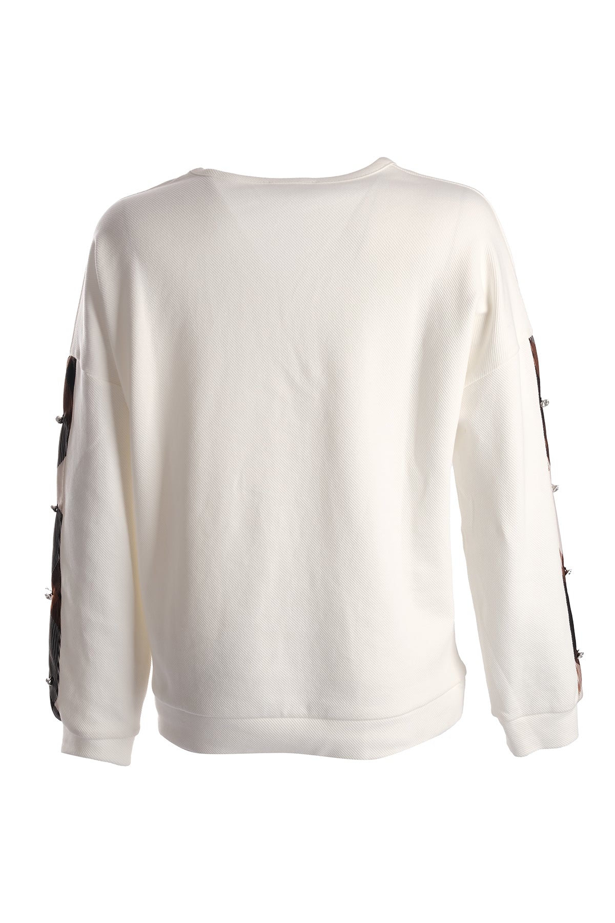 Vedi Oversize Nakışlı Kadın Sweatshirt - Minimalist Günlük Stil