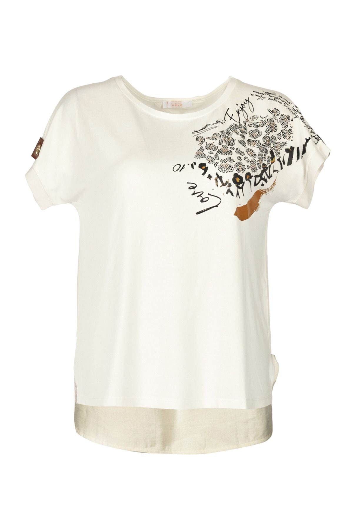 Vedi Oversize Minimalist Kadın T-Shirt - Günlük Kombinler İçin Translation missing: ar.content.product_image_main