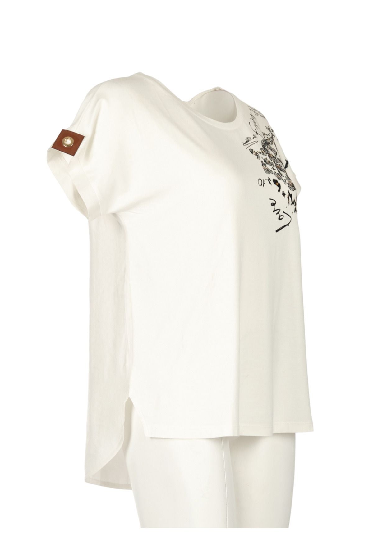 Vedi Oversize Minimalist Kadın T-Shirt - Günlük Kombinler İçin Translation missing: ar.content.product_image_secondary