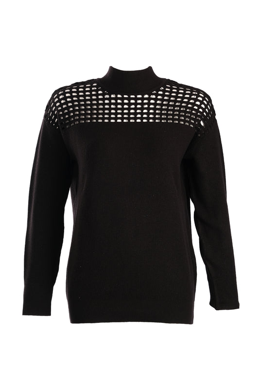 Vedi Minimalist Boğazlı Oversize Kadın Triko - Günlük Kullanım