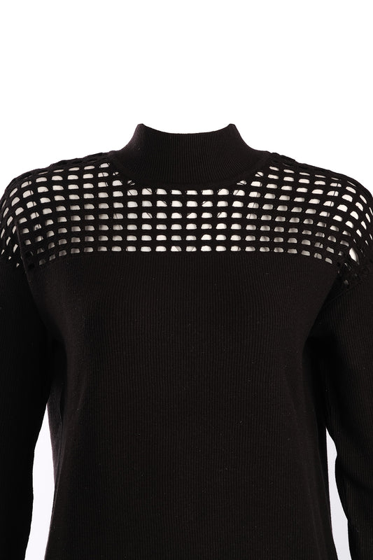Vedi Minimalist Boğazlı Oversize Kadın Triko - Günlük Kullanım