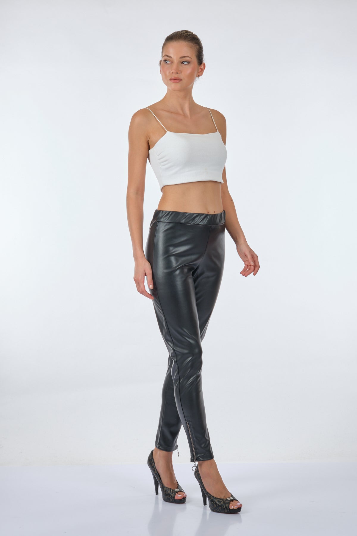 Vedi Minimalist Deri Tayt - Günlük & Gece - Slim Fit