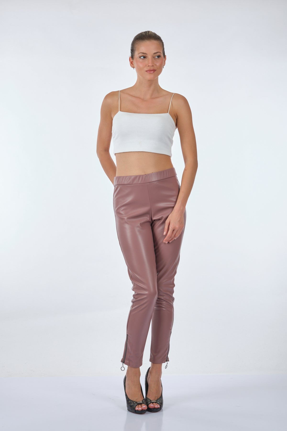 Vedi Minimalist Deri Tayt - Günlük & Gece - Slim Fit Ana görsel