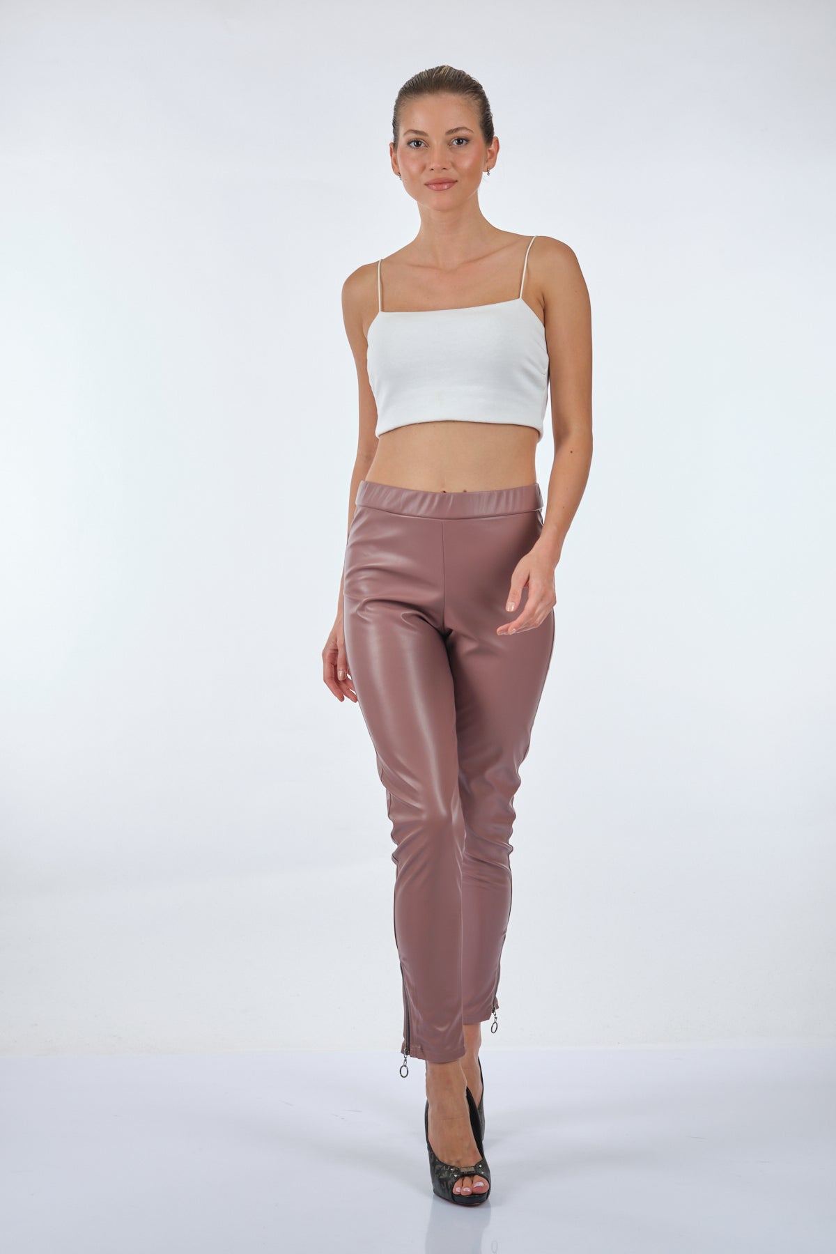 Vedi Minimalist Deri Tayt - Günlük & Gece - Slim Fit