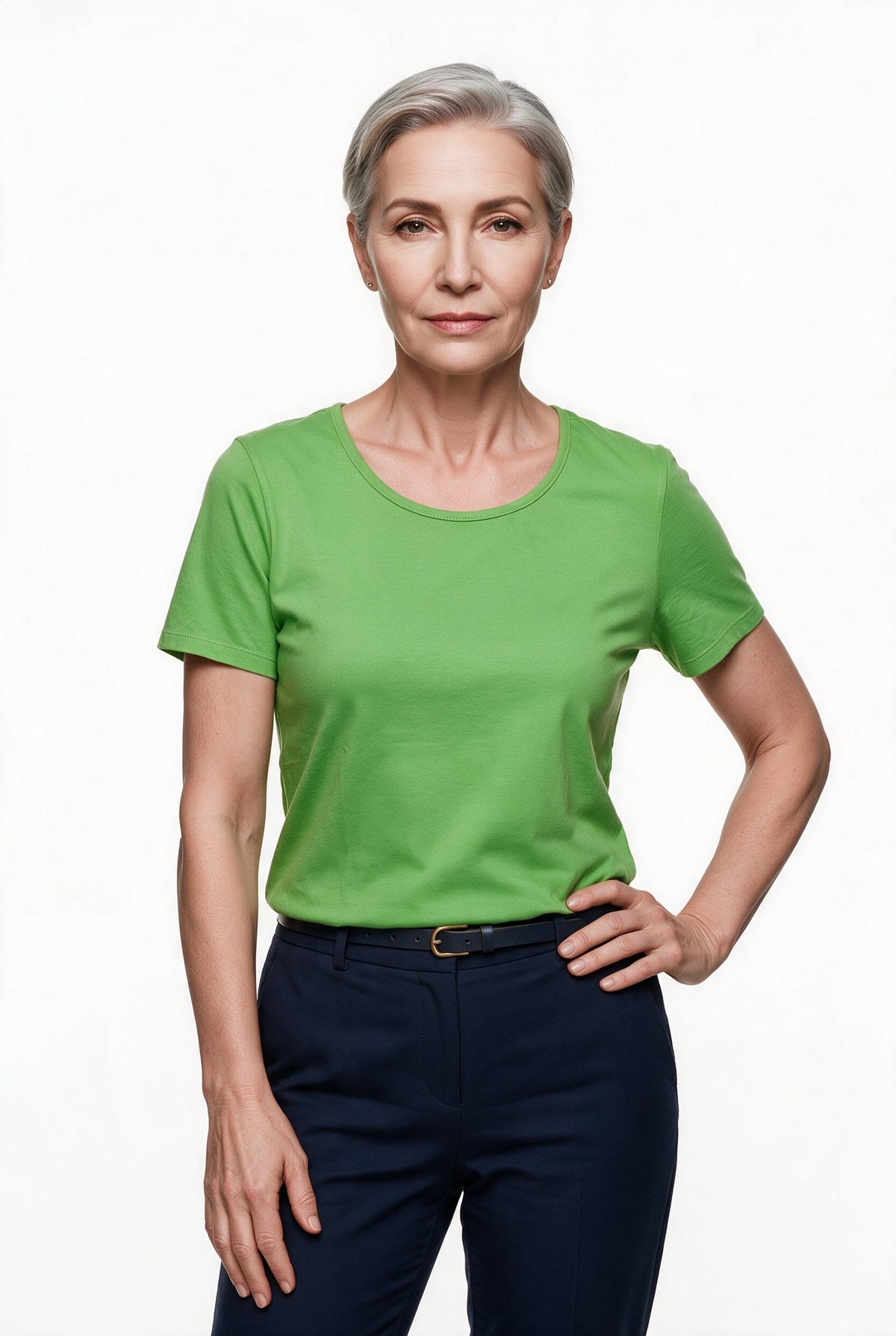 Vedi Minimalist Kadın T-Shirt - Kısa Kol Yuvarlak Yaka - Günlük Ana görsel