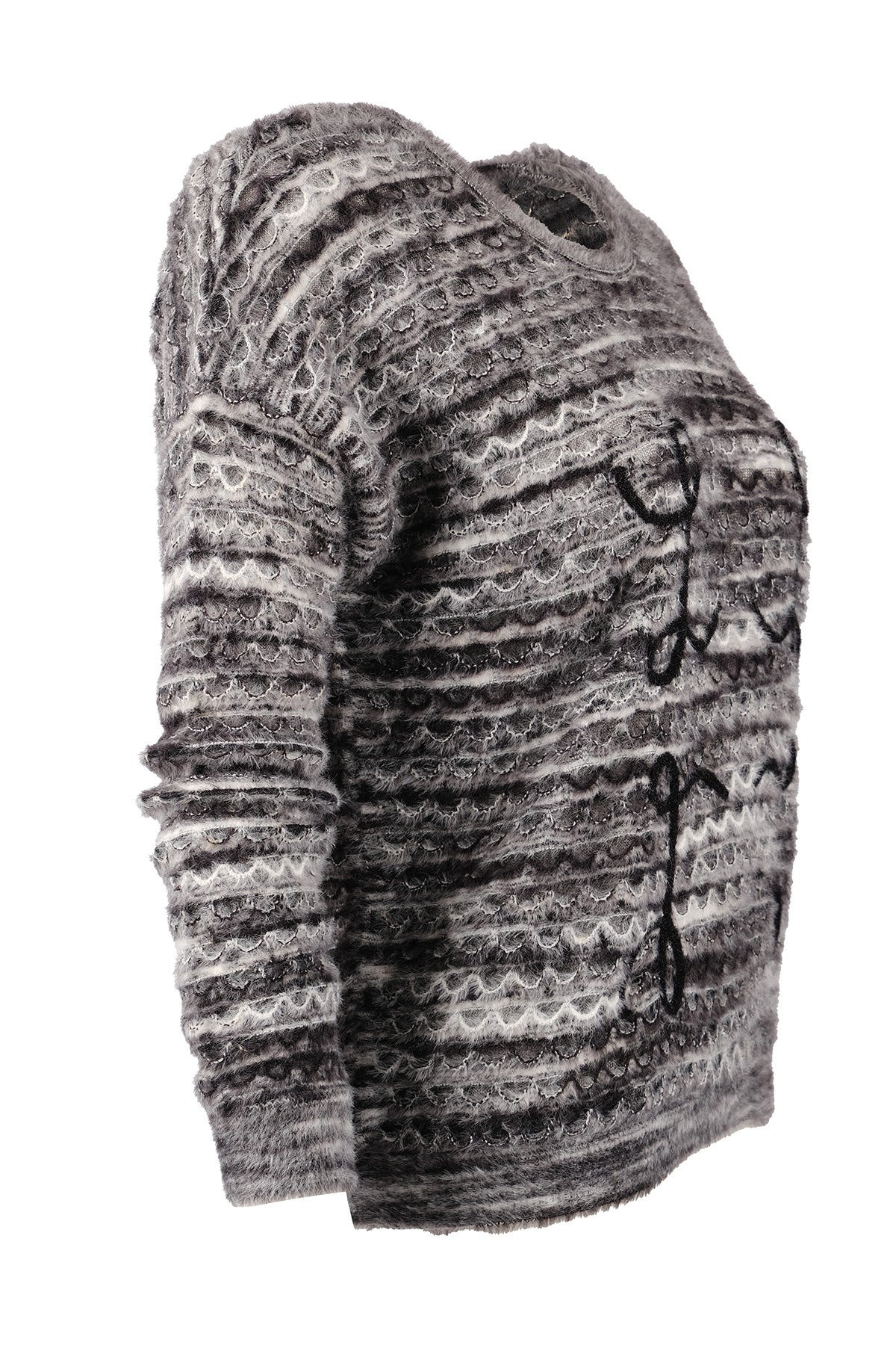 Vedi Minimalist Oversize 3/4 Kol Kadın Kazak - Günlük Kullanım İkincil görsel
