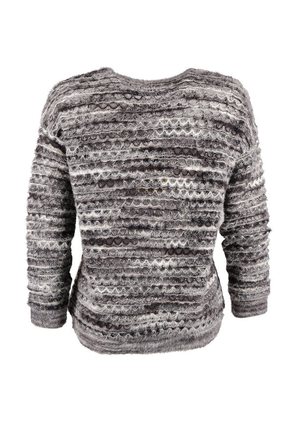 Vedi Minimalist Oversize 3/4 Kol Kadın Kazak - Günlük Kullanım