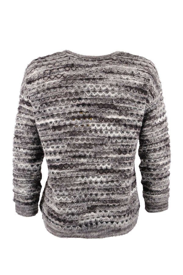 Vedi Minimalist Oversize 3/4 Kol Kadın Kazak - Günlük Kullanım