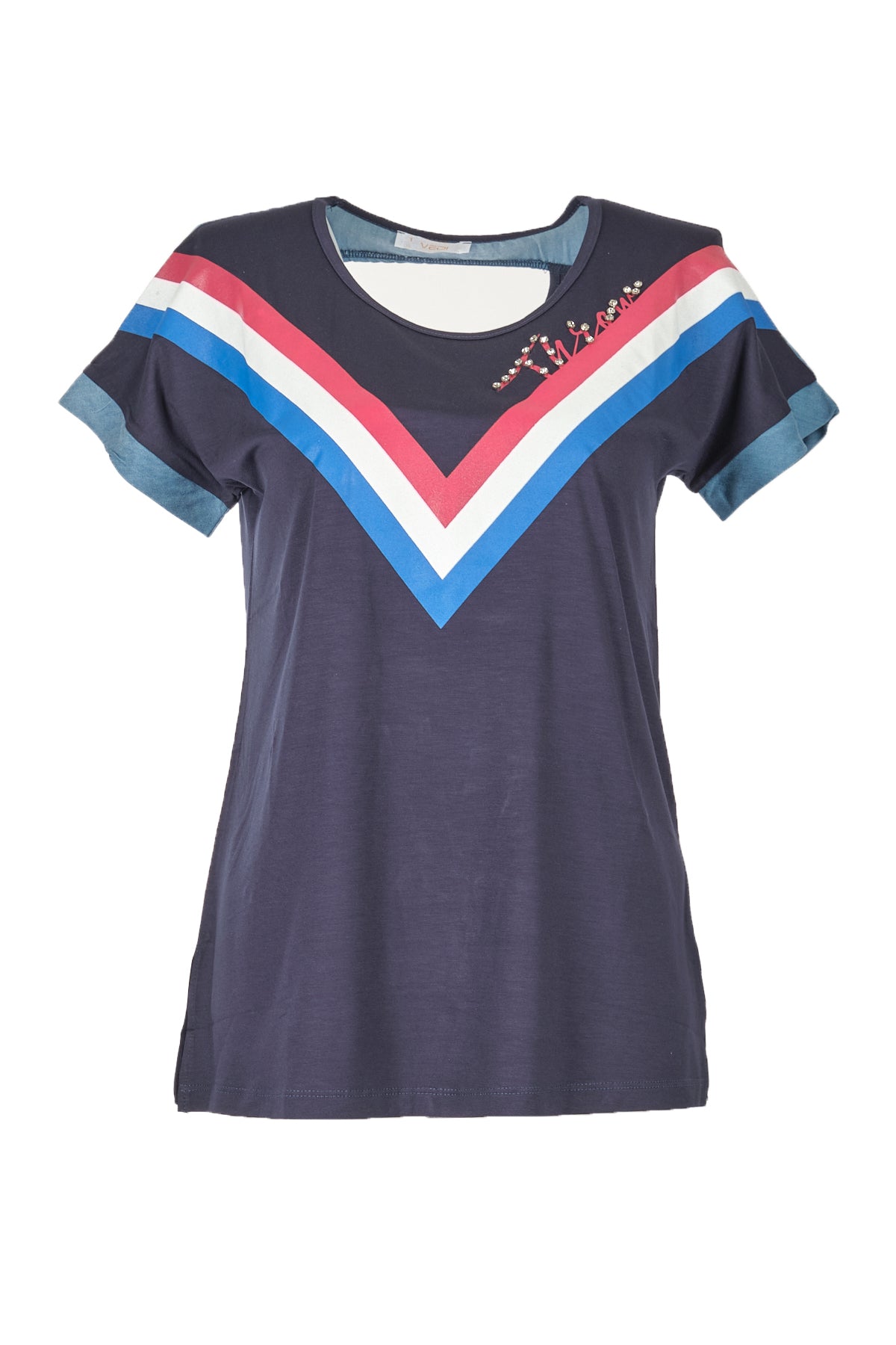 Vedi Minimalist Vintage Kadın T-Shirt - Kısa Kol Günlük