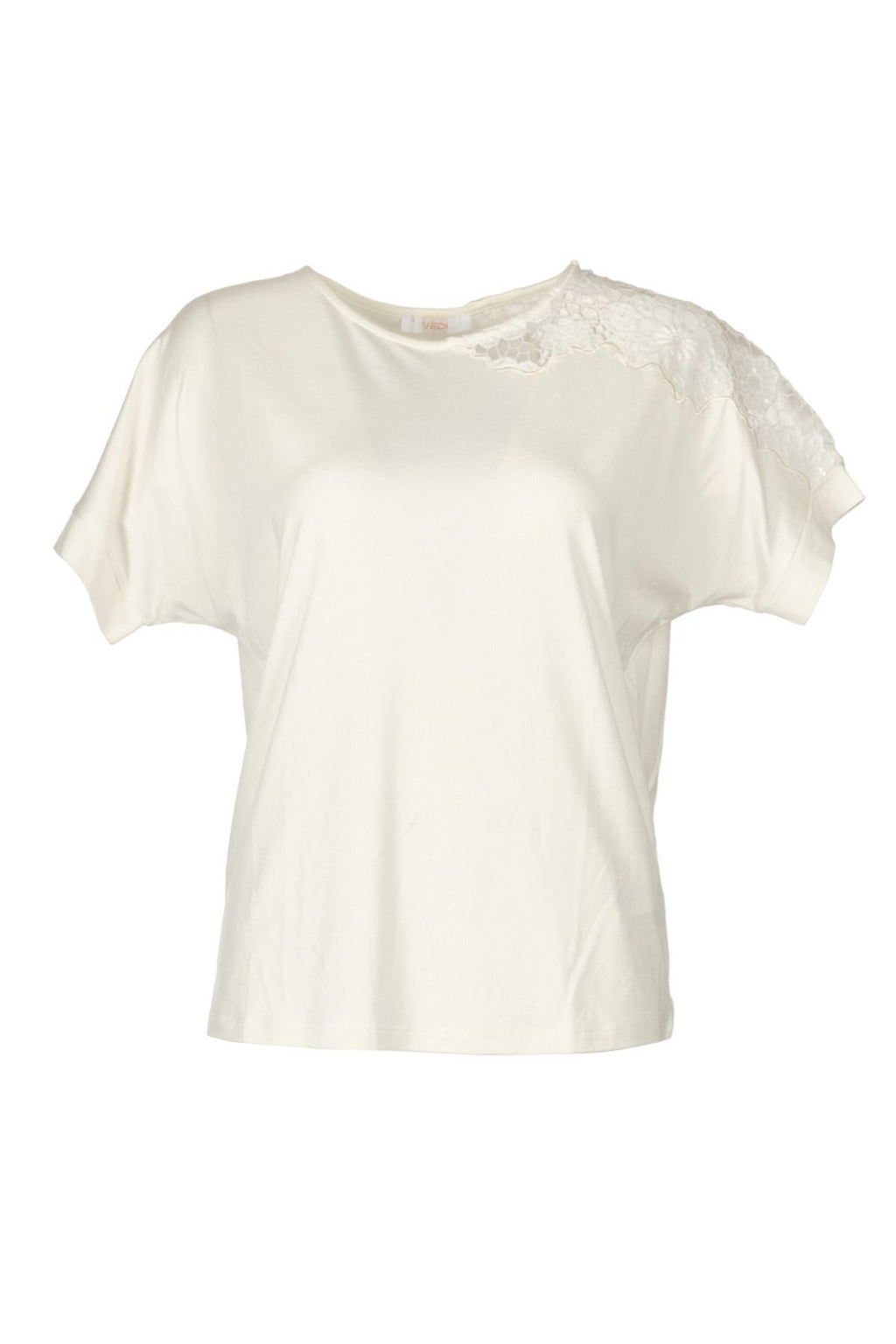 Vedi Oversize Dantelli Kadın Bluz - Minimalist Stil