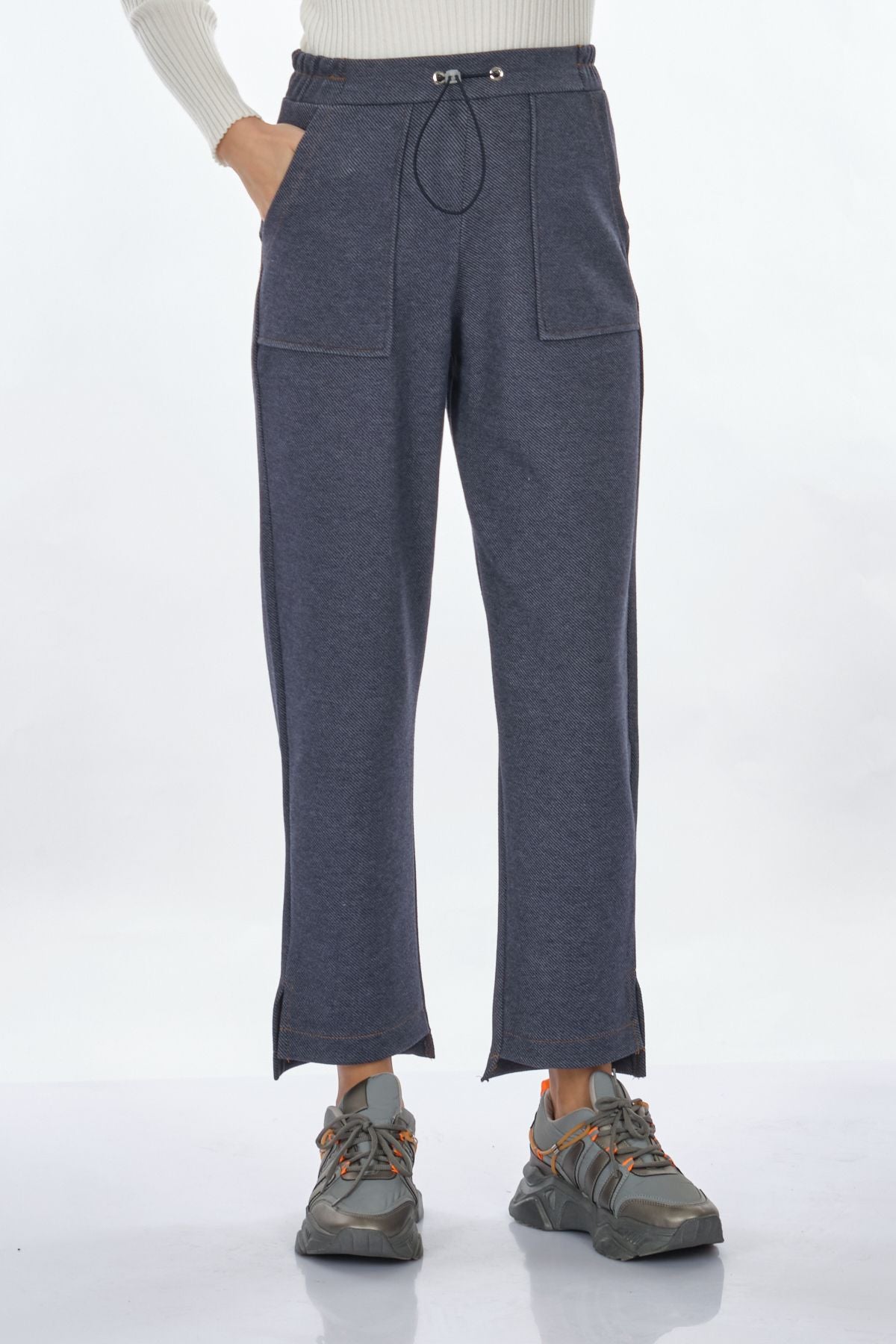 Vedi Oversize Yüksek Bel Kadın Pantolon - Minimalist Stil