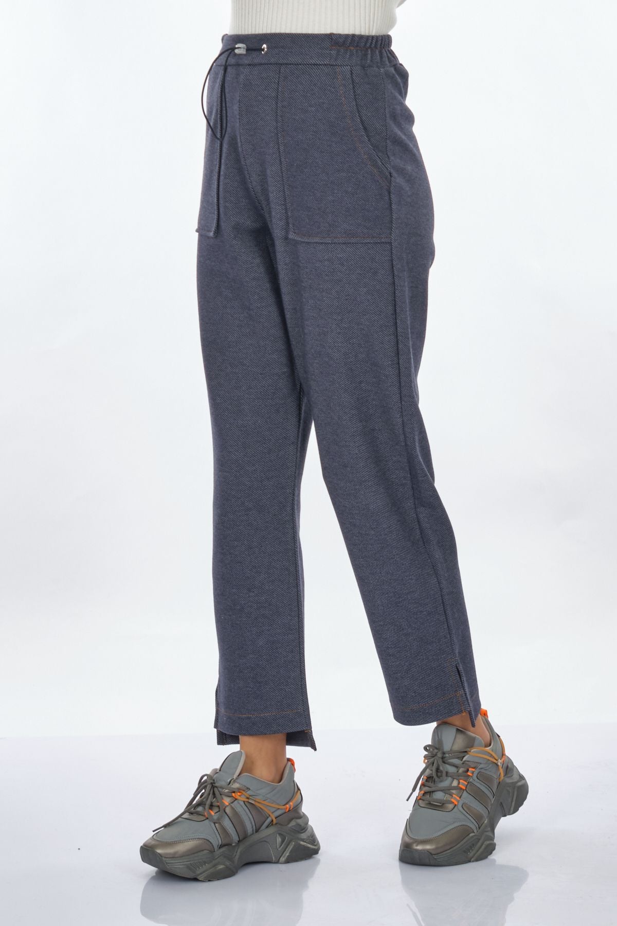 Vedi Oversize Yüksek Bel Kadın Pantolon - Minimalist Stil