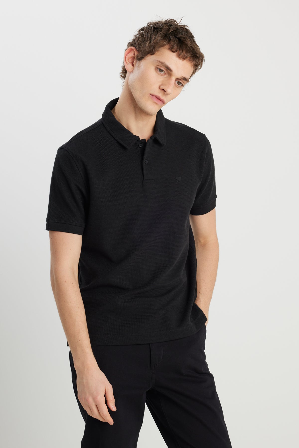 Wrangler Erkek Minimalist Polo Yaka Kısa Kol T-Shirt - Günlük Stil Translation missing: ar.content.product_image_main