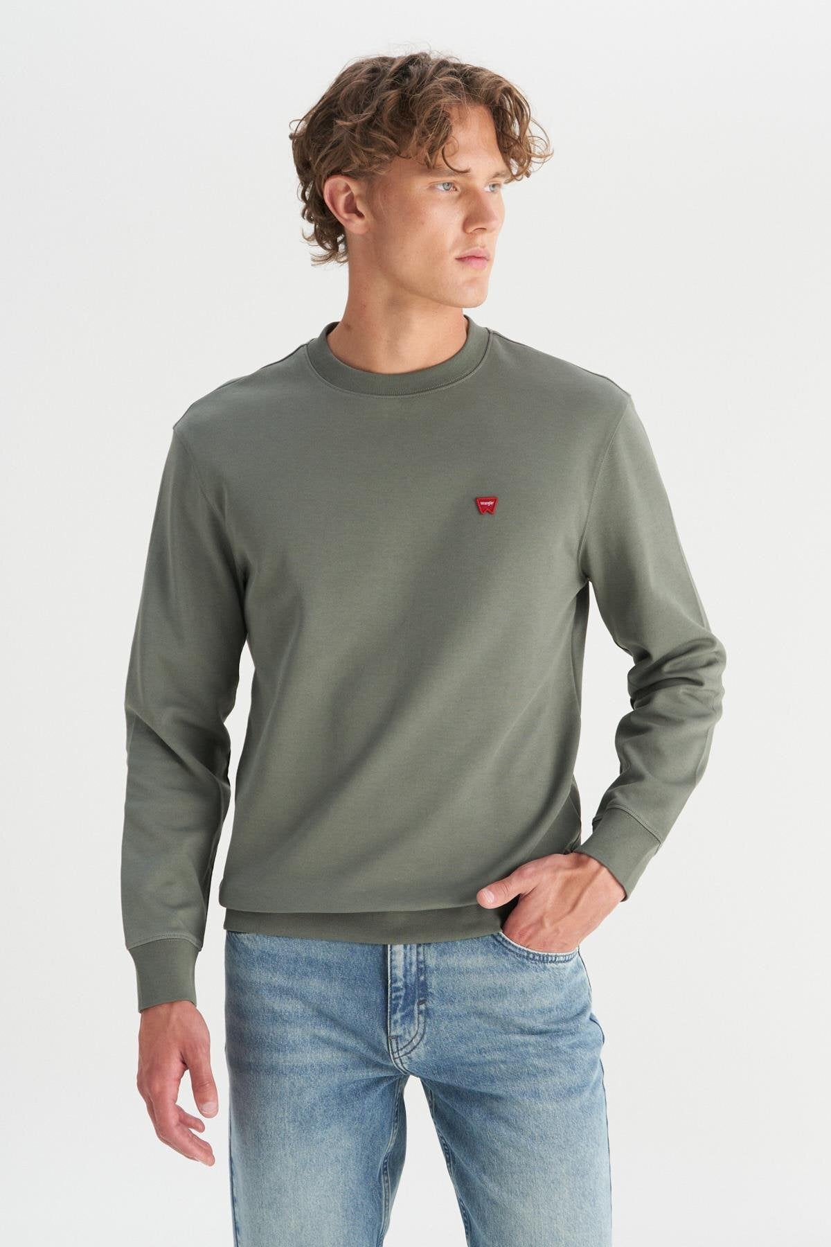 Wrangler Erkek Regular Fit Normal Kesim Bisiklet Yaka Logo Detaylı Sweatshirt Translation missing: ar.content.product_image_secondary