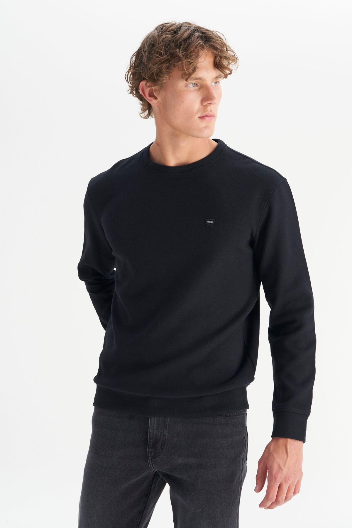 Wrangler Erkek Regular Fit Normal Kesim Bisiklet Yaka Selanik Örgü Sweatshirt Translation missing: ar.content.product_image_main