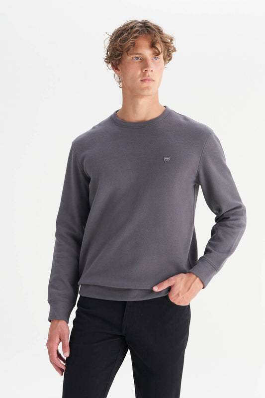 Wrangler Erkek Regular Fit Normal Kesim Bisiklet Yaka Selanik Örgü Sweatshirt