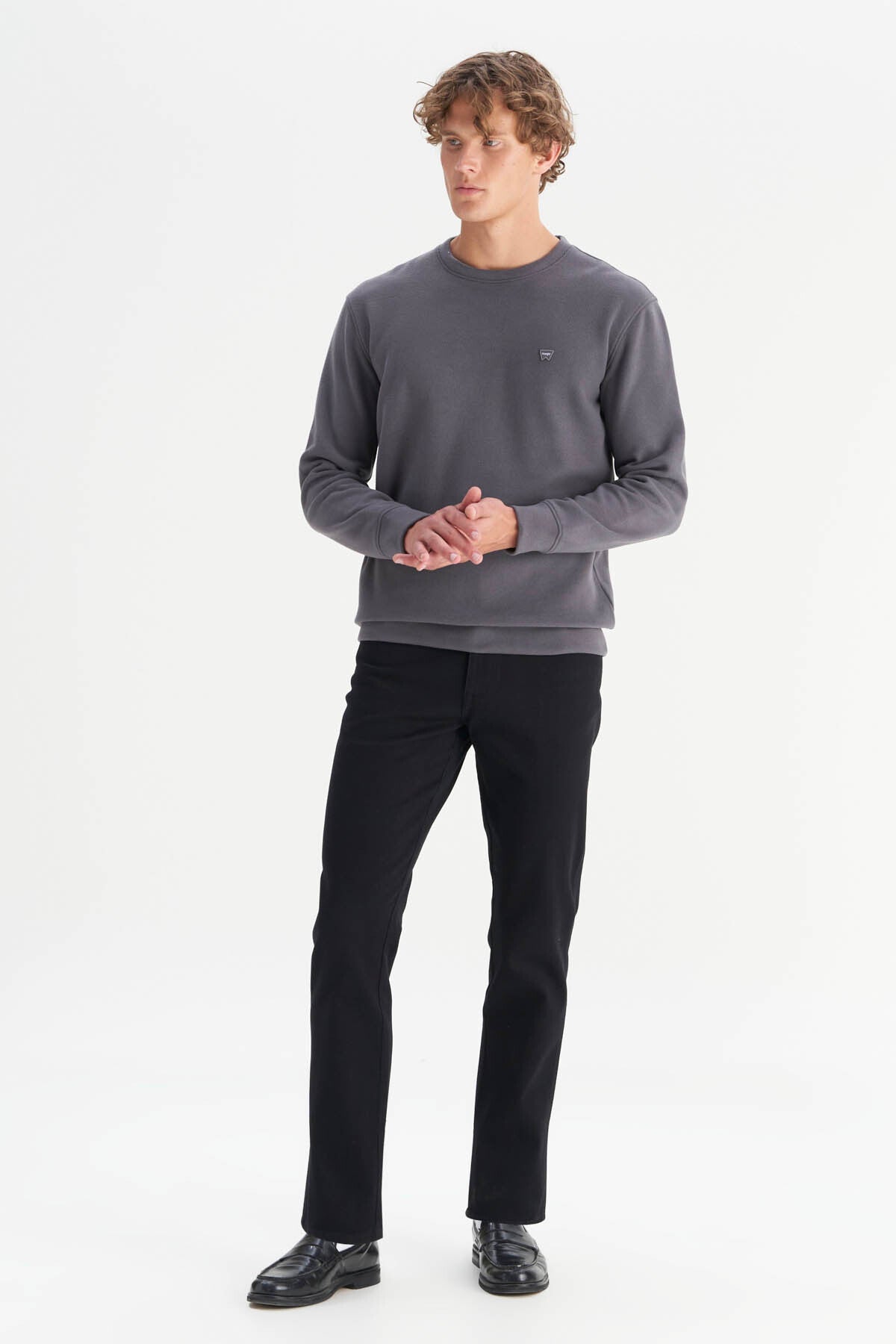 Wrangler Erkek Regular Fit Normal Kesim Bisiklet Yaka Selanik Örgü Sweatshirt