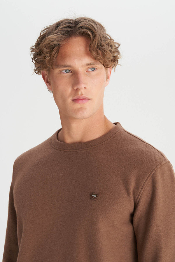 Wrangler Erkek Regular Fit Normal Kesim Bisiklet Yaka Selanik Örgü Sweatshirt