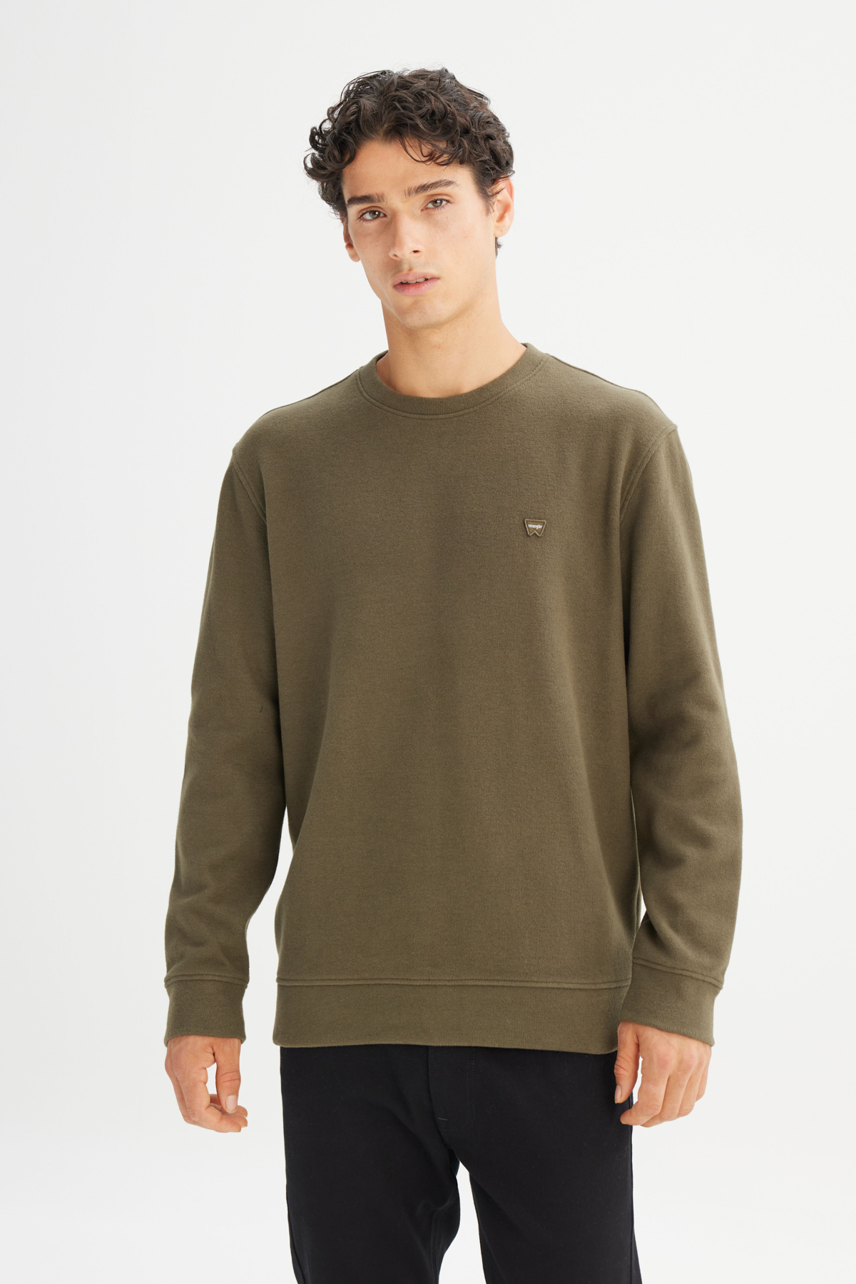 Wrangler Regular Fit Normal Kesim Bisiklet Yaka Selanik Örgü Sweatshirt Translation missing: tr.content.product_image_main