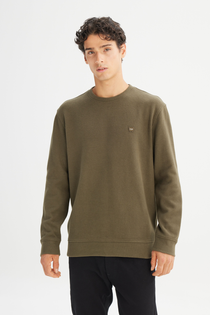 Wrangler Regular Fit Normal Kesim Bisiklet Yaka Selanik Örgü Sweatshirt